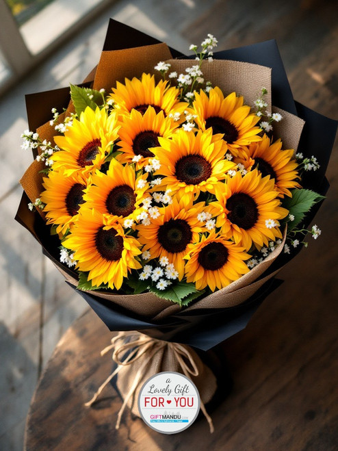 15 Blooming Sunflower Bouquet