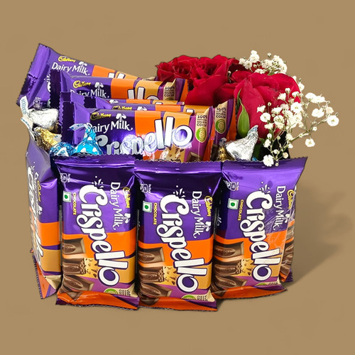 Decor Crispello, Miniature Chocolates & Roses