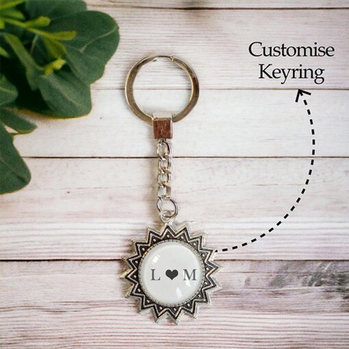 Personalized Star Design Acrylic Keyring