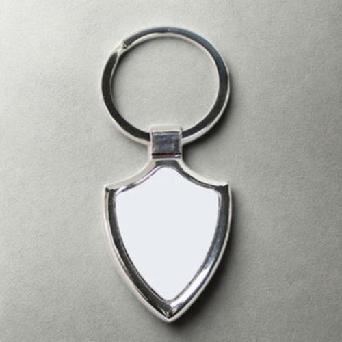 Personalize Shield Shape Metal Keyring