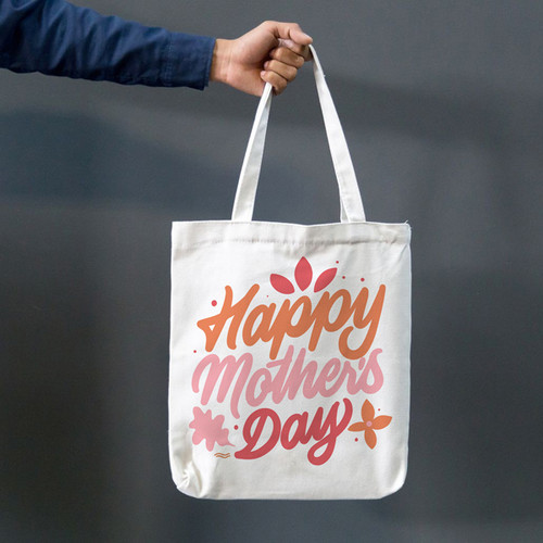 Happy Mother's Day Printed On Tote Bag (Medium)