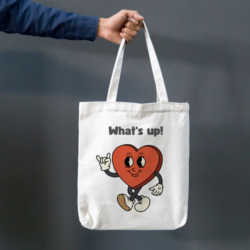 " What's Up!" Design Tote Bag ( Medium )