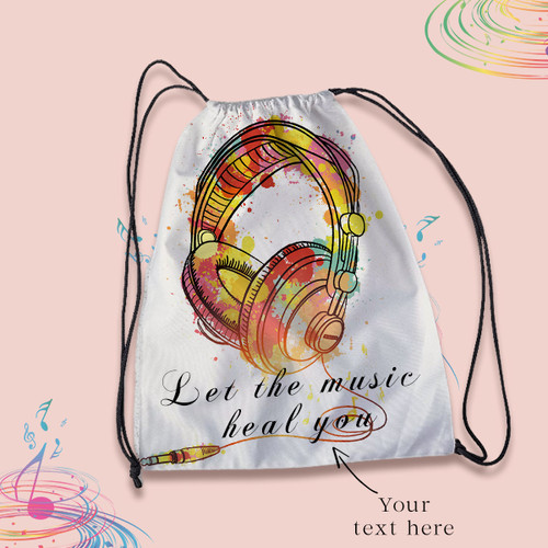 Harmony in Hand Drawstring Bag