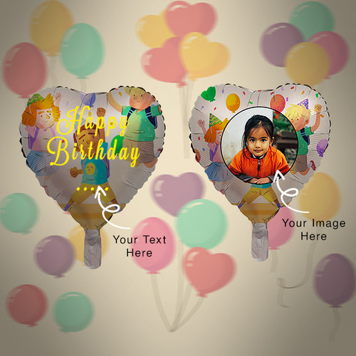 Heart Shape Personalized Balloon With Your Design