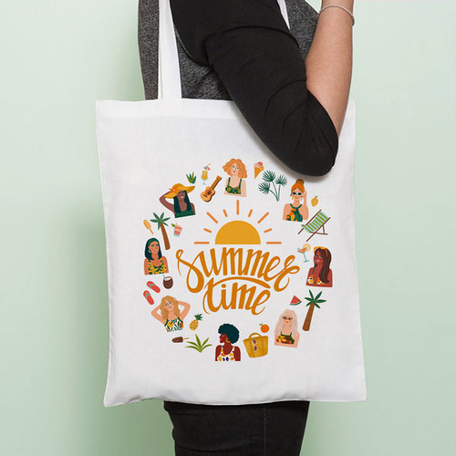 Summer Time Design Tote Bag ( Medium )