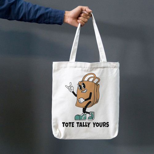 'Tote Tally Yours' Printed Unique Tote Bag in Large Size