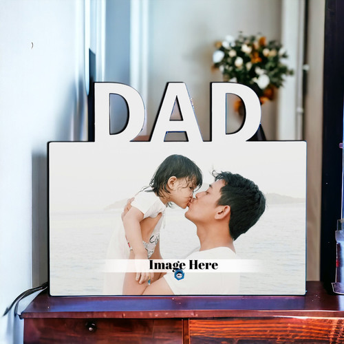 Dad Design Wooden Board With Your Baby Photo