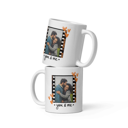 You & Me Printed Ceramic Mug for Couples