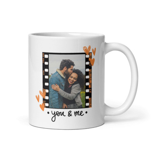 You & Me Printed Ceramic Mug for Couples