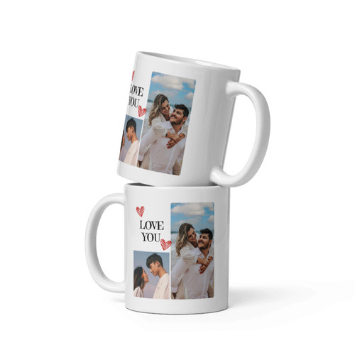 Love You Ceramic Mug for Couples