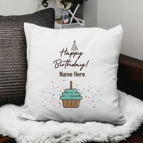 Custom Name Print Birthday Cushion