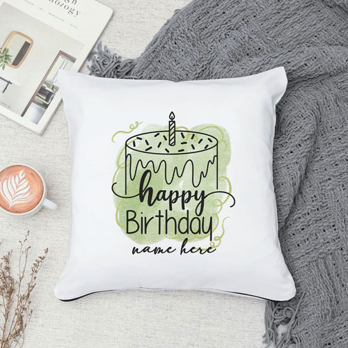 Custom Name Print Birthday Pillow