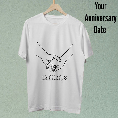 Custom Anniversary Date Printed T-shirt