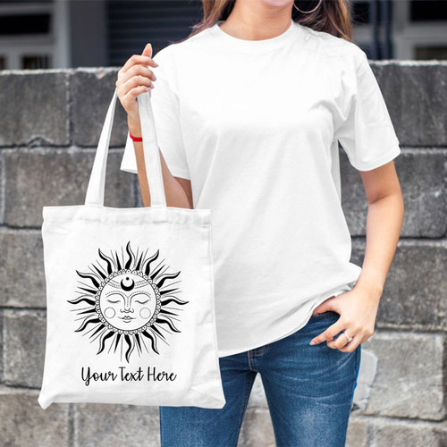 Personalized Tote Bag with Own Text (Medium)