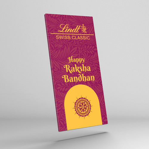 Personalized Lindt Swiss Classic White Chocolate for Raksha Bandhan Print Personalized Lindt Swiss Classic White Chocolate for Raksha Bandhan Print