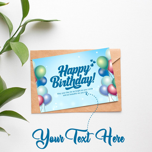 Happy Birthday Greeting Card With Your Message Print