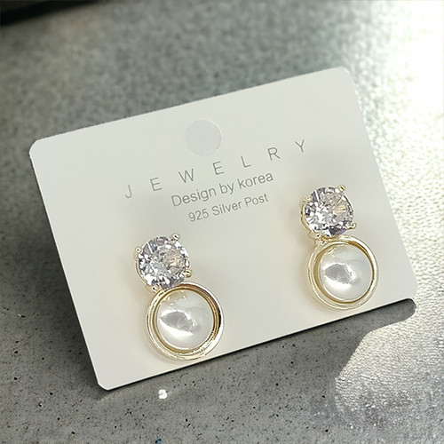 Elegant White Stone Earrings