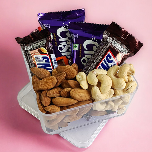 Dry Nuts and Chocolate Gift