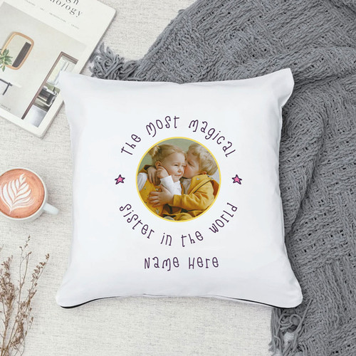 Customized Name Print Cushion For Sister