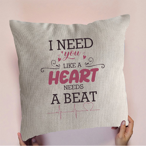 Rhythmic Heartbeat Pattern Designed Cushion