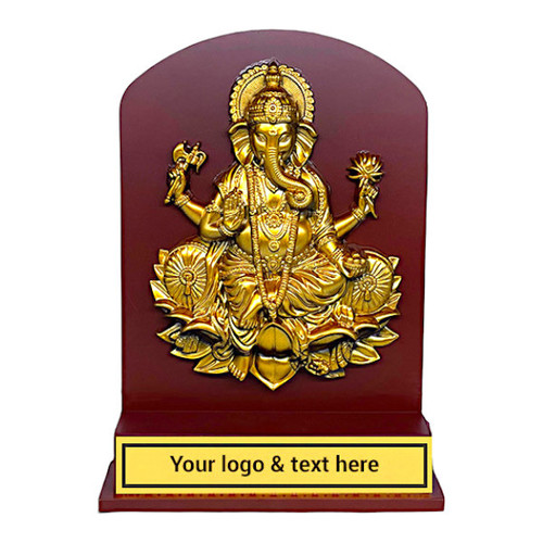 Personalized Golden Lord Ganesha Wall Art Frame