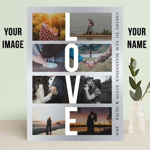 Personalized Couples Photo Frame with Name and Images