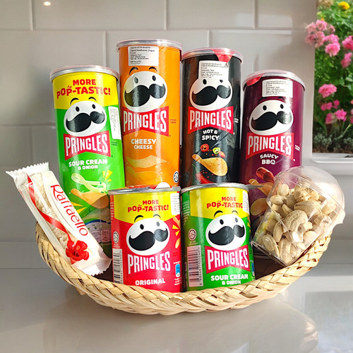 Ultimate Snack Combo With Flavory Pringles with Sweet and Nut Assortment