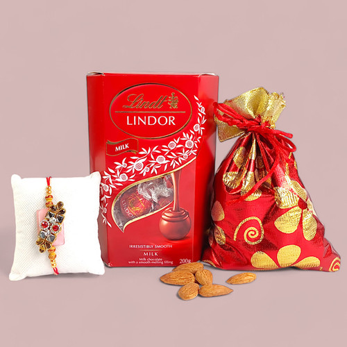 Rakhi Gifts with Sweets & Nuts Combo