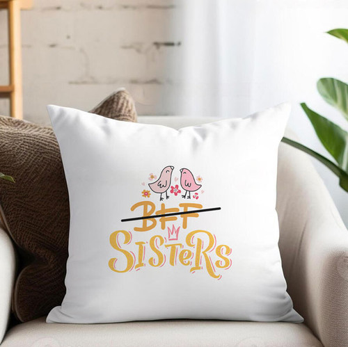 BFF Sisters Printed Cushion - The Ideal Gift for Your Best Friend