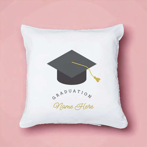 Graduation Printed Cushion with Personalized Name Option