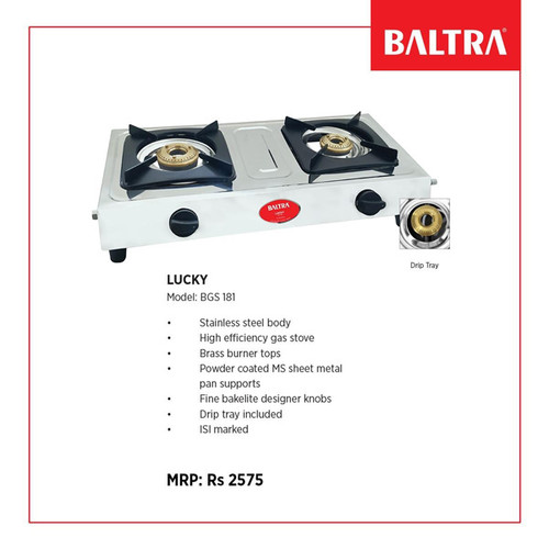 Lucky Double Burner Gas Stove (BGS 181)