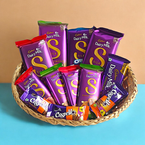 Full of Cadbury Chocolates Basket with 6 Flavors