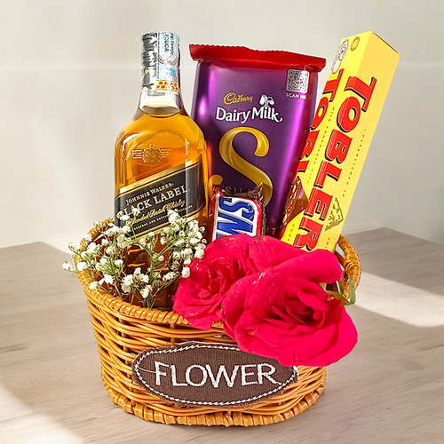 Johnnie Walker Black Label Whisky & Chocolates Gift Basket