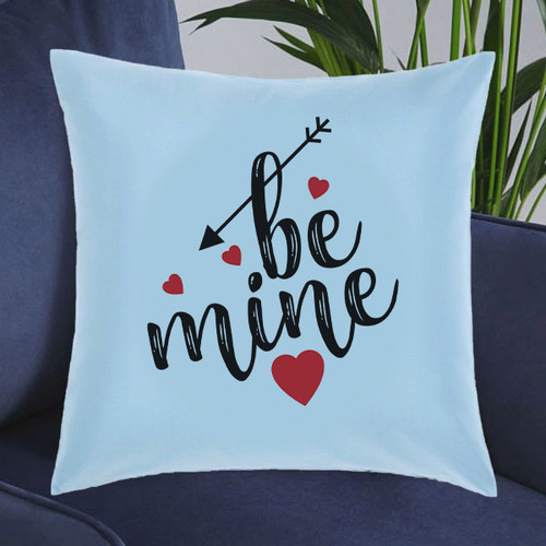 Perfect Cushion for Love: Be Mine - Printed Sky Blue Cushion