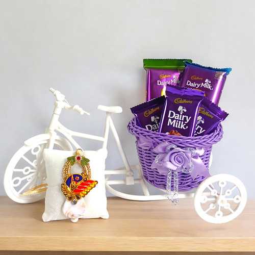 Rickshaw Carrying Cadbury Chocolates with Rakhi for Raksha Bandhan