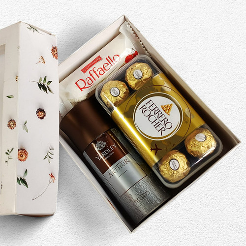 Premium Chocolates with Body Spray for Him
