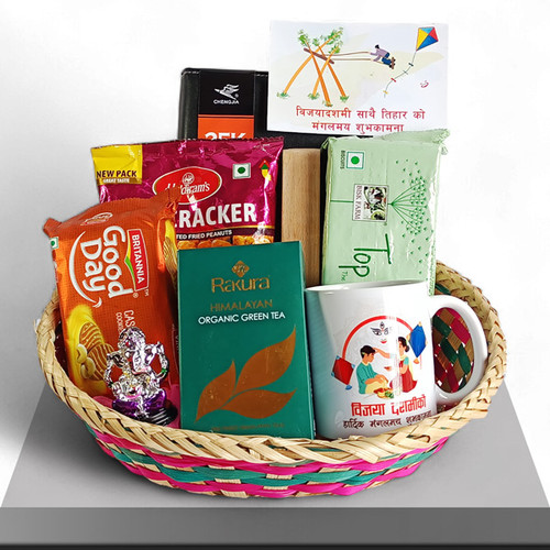 Savory Delight Gift Basket with Mug