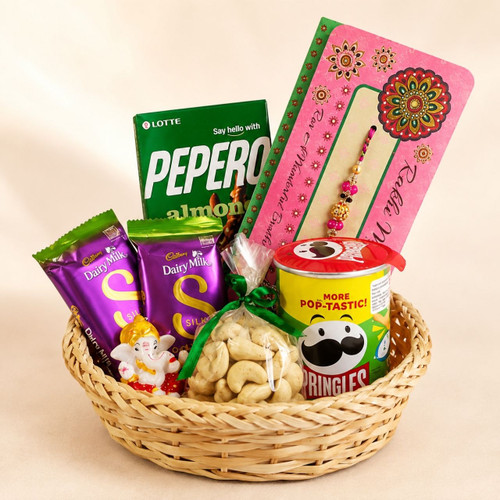 Wonderful Gift Hamper for Raksha Bandhan with Ganesh Statue