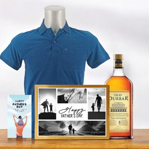 Father's Day Treats : Whisky, Photo Frame & T- Shirt