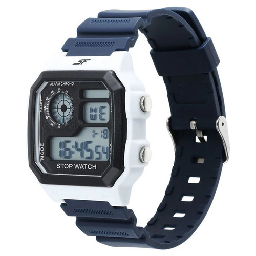 SF Hexa Digital Dial Unisex Watch With Polyurethane Strap Watch - 77123PP02