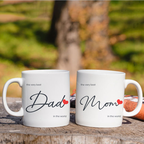 The World's Best Dad and Mom Mug Combo