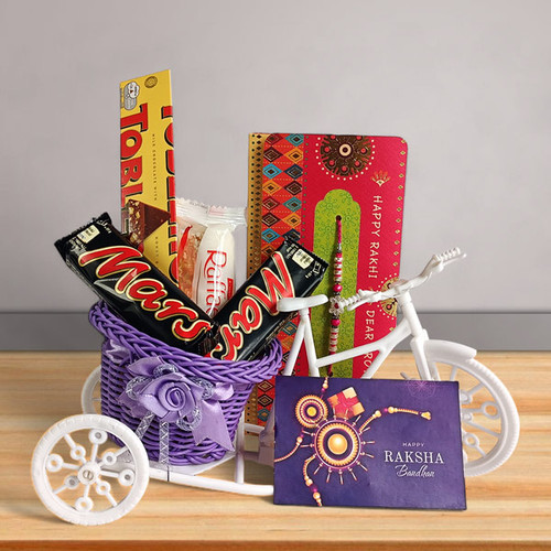 Raksha Bandhan Delight Chocolates and Rakhi