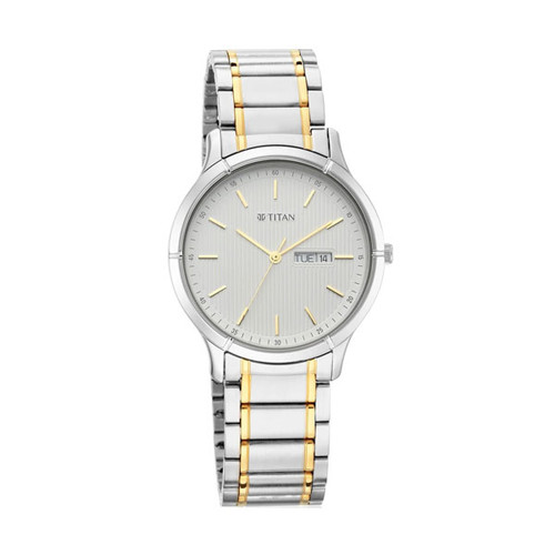 Fastrack Stunners Quartz Analog Silver Dial Metal Strap Watch for Guys - 3278SM02