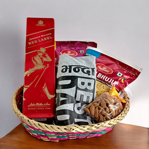 Beverage Gift Combo with Dad's T-Shirt and Snacks