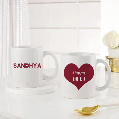Customizable Couple Ceramic Mugs