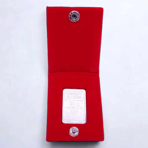 Fine 999 Silver Bar (20g) with Makhamali Box - Premium Silver Gift