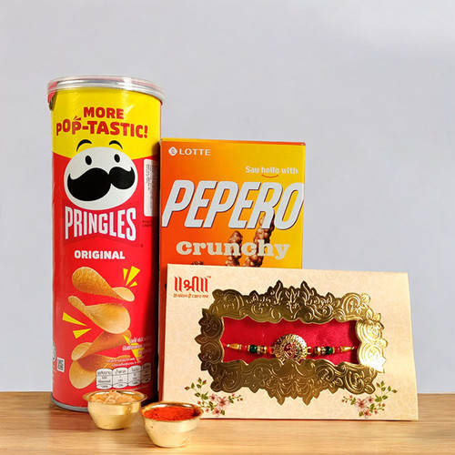Raksha Bandhan Gift with Rakhi and Snacks