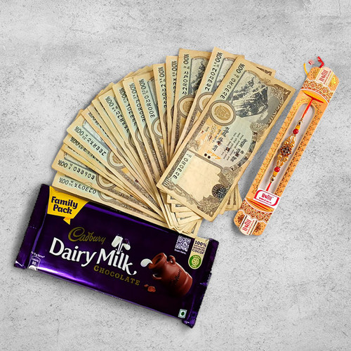 Rakhi Return Gift for Sister with Cash Sagun