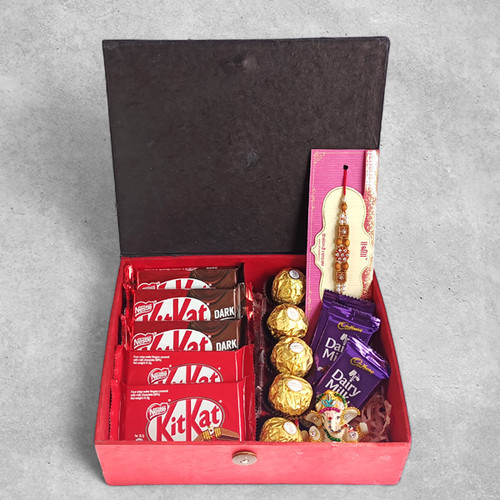 Raksha Bandhan Gift Combo with Chocolates and Rakhi