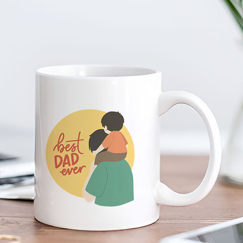 Best Dad Ever Printed On Ceramic Mug